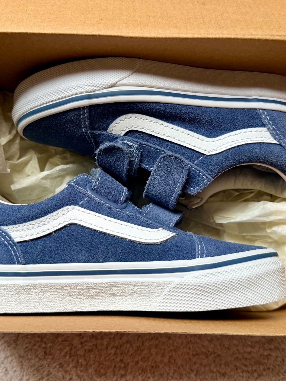 Boys Blue Suede Vans